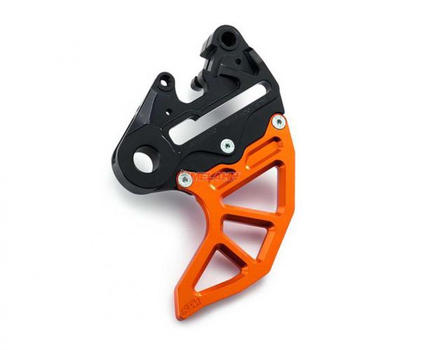 KTM CNC Bremszangenträger mit Bremsscheibenschutz, hinten