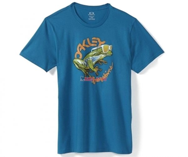 OAKLEY T-Shirt: Rock the Frogskins, blau