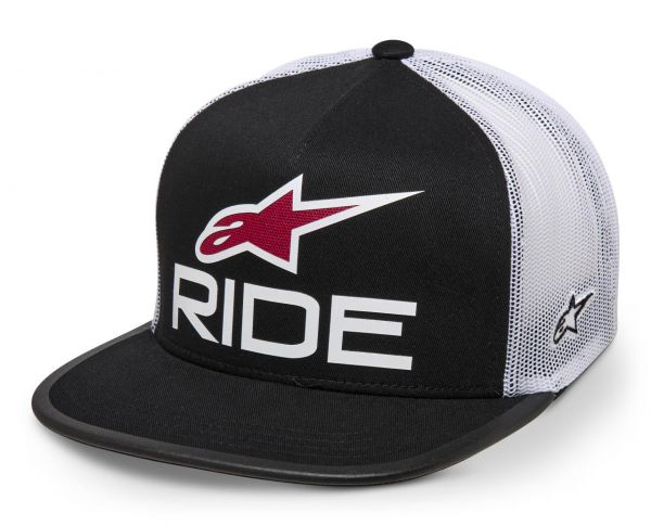 ALPINESTARS Trucker Cap: Ride 4.0, schwarz/weiß/rot