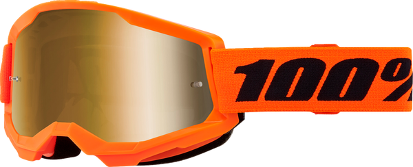 100% Brille: Strata 2 Neon Orange, gold-verspiegelt