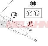 KTM Kettenführung hinten mit Schrauben, 65 SX 09-15