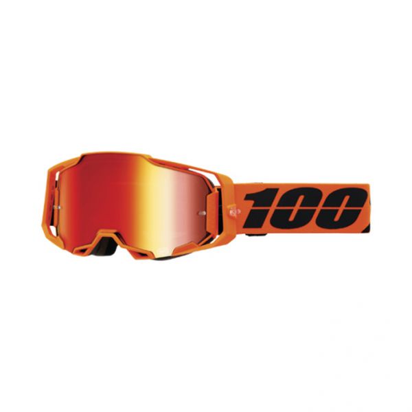 100% Brille: Armega CW2, orange/schwarz rot verspiegelt