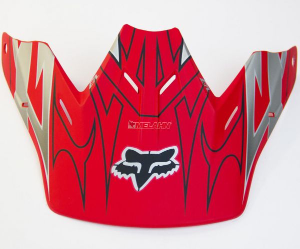 FOX Helmschirm: Visor V3 Octane, rot-matt