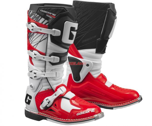GAERNE Stiefel: Fastback Endurance, schwarz/weiß/rot