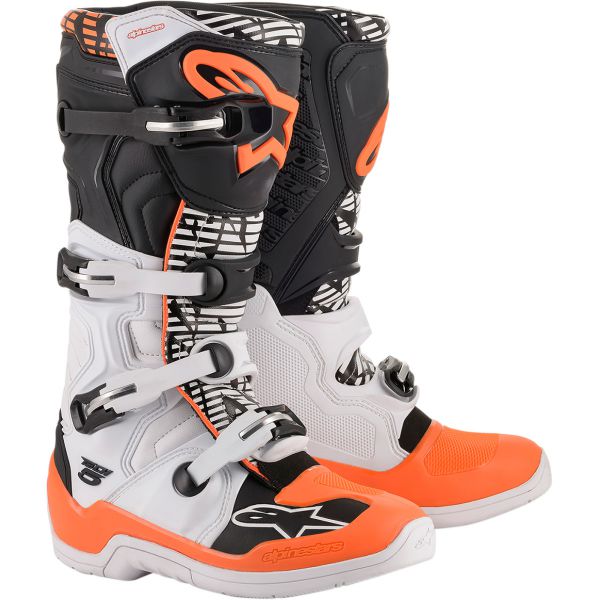 ALPINESTARS Stiefel: Tech 5, weiß/schwarz/fluo-orange