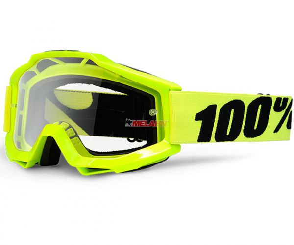100% Accuri Fluo Goggle Motocross MTB MX Enduro Cross Brille, Yellow