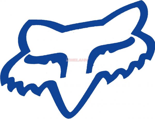 FOX TDC-Aufkleber: Head 11,5x9cm, blau