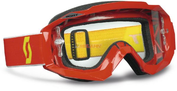 SCOTT Brille: Hustle MX, klares Glas, rot