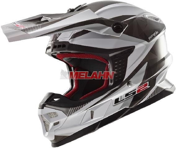 LS2 Helm: MX 456 Light, Quartz , weiß/schwarz