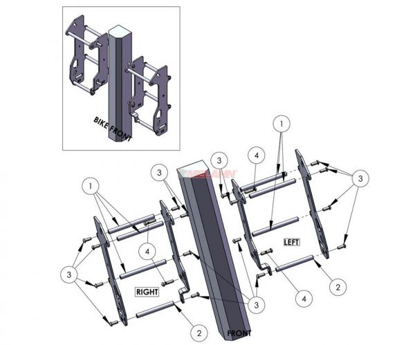 ZAP Aluminium-Kühlerschutz (Paar) für KTM 250/300 EXC 17-19, silber