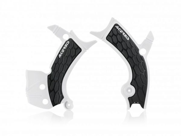 ACERBIS Rahmenschützer (Paar): X-Grip für YZF 250 19- / 450 18-, weiß/schwarz