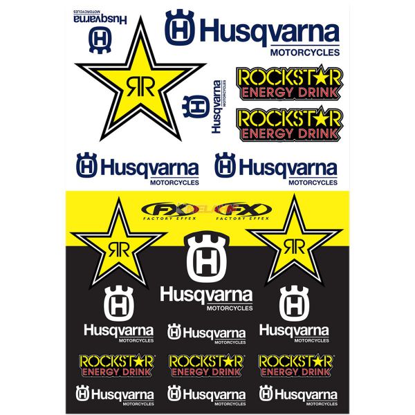 FACTORY EFFEX Generic Aufkleberkit: Rockstar HUSQVARNA Racing