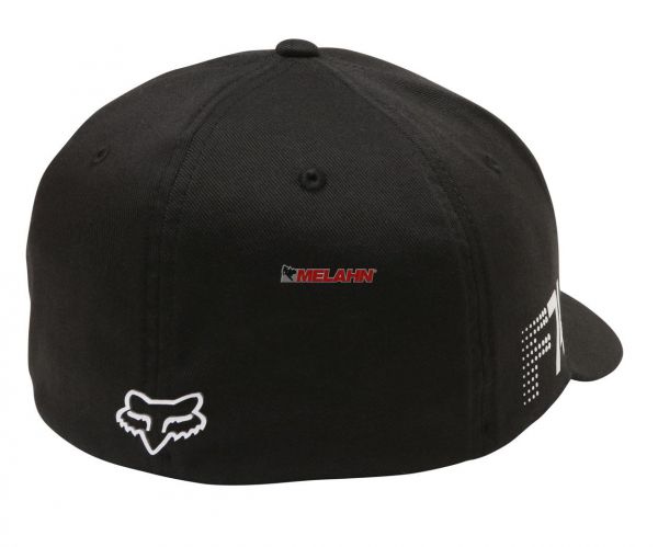 Fox Racing Turnouts Mesh Flexfit Schirmmütze – Schwarz, Verstellbare Passform
