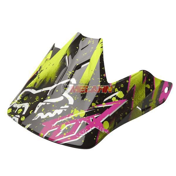 FOX Helmschirm: Visor V3 Riot, acid-green