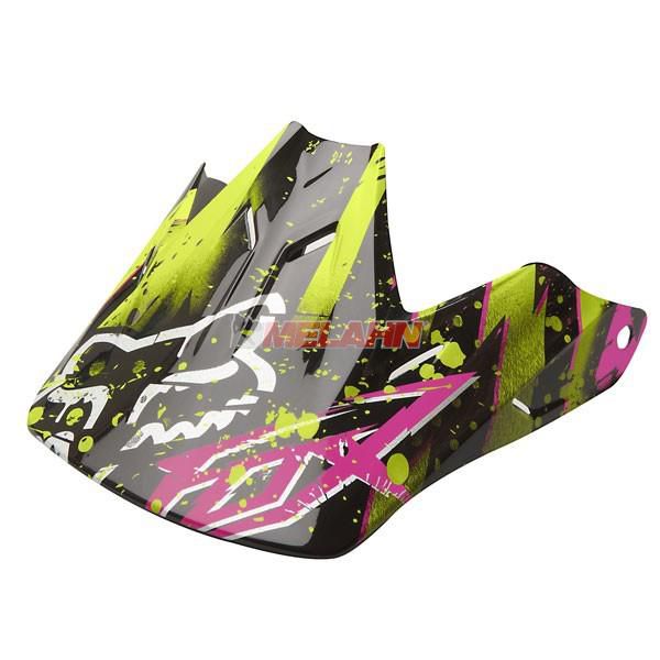 FOX Helmschirm: Visor V3 Riot, acid-green