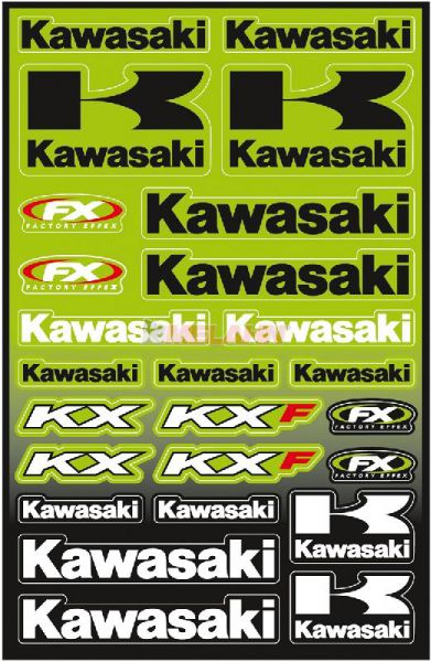 FACTORY EFFEX Generic Aufkleberkits: KAWASAKI