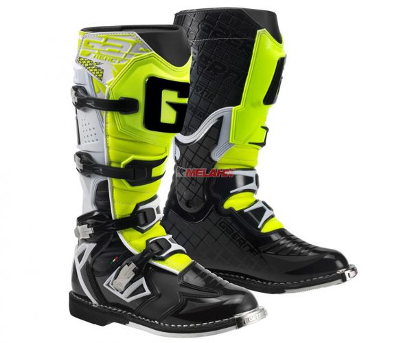 GAERNE Stiefel: G-React, weiß/schwarz/neongelb