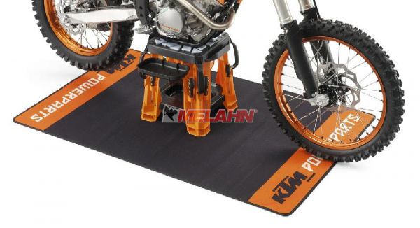 KTM Tankmatte 160x100cm, schwarz/orange