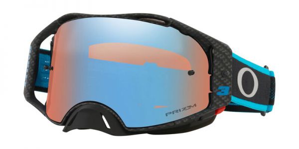 OAKLEY Brille: Airbrake Prizm MX Eli Tomac Signature Series, carbon/blau sapphire-iridium