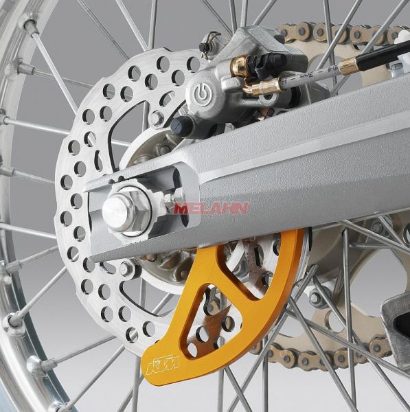 KTM Aluminium-Bremsscheibenschutz hinten SX/EXC 04-, orange