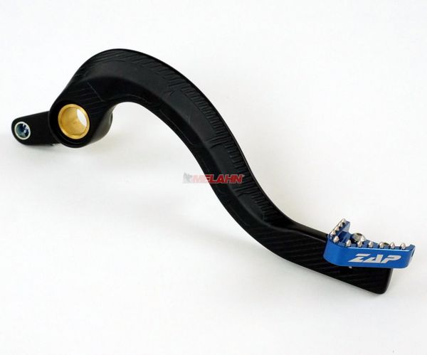 ZAP Aluminium-Fußbremshebel für YZF250 14-, schwarz/blau