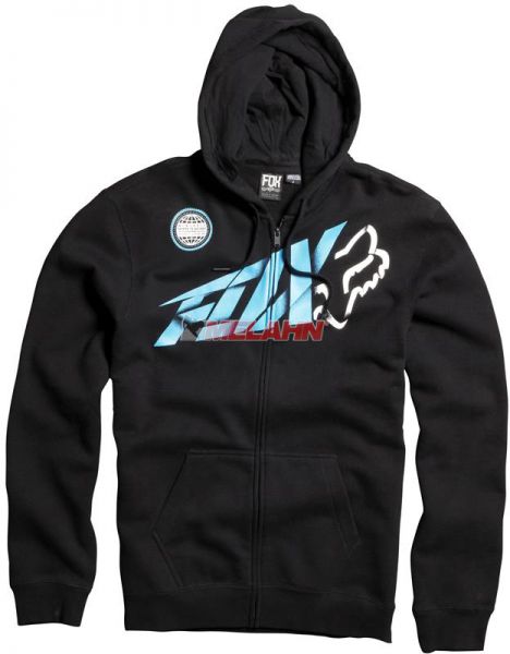 FOX Zip-Hoody: Riptide, schwarz