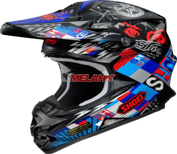 SHOEI Helm: VFX-W, Krack, schwarz/pink