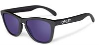 OAKLEY Sonnenbrille: OAKLEY Sonnenbrille: Frogskins™, matt-schwarz/lila-iridium