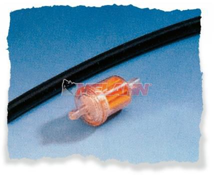 JM Benzinfilter (klein), Plastik mit Sieb, 5mm