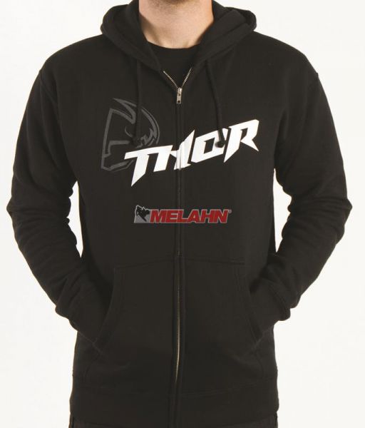 THOR Zip-Hoody: Fusion, schwarz
