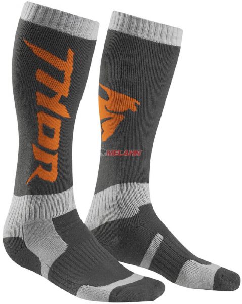 THOR Kids MX Socken, grau/orange