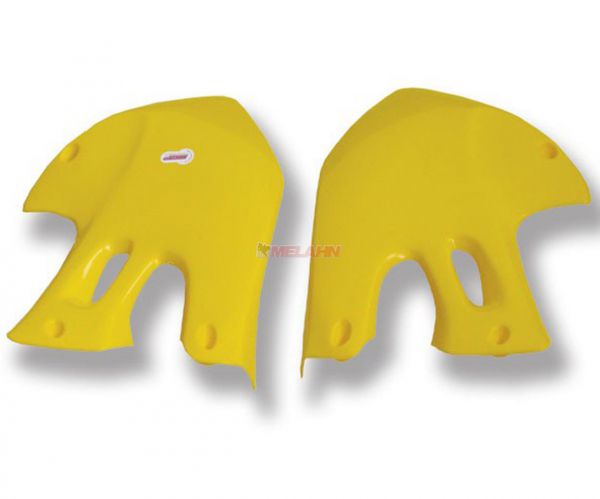 POLISPORT Spoiler (Paar) Kühlerverkleidung, RM 125/250, gelb